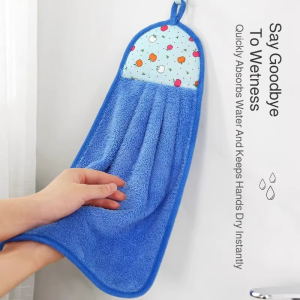 Super absorbent hand towel hanging thickened coral dishcloths