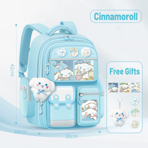 SG STOCK Childrens Cute Cartoon School bag Capibara KuromiMy MelodyCinnamorollSpine Protection Large Capacity Waterproof Backpack
