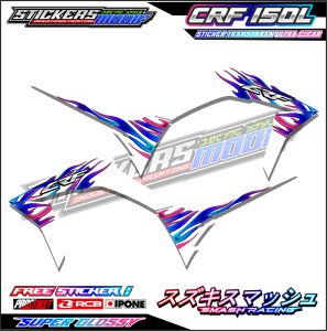 STRIPING VARIASI MOTOR HONDA CRF 150 L DESAIN API  / STIKER LIST HONDA CRF 150 L