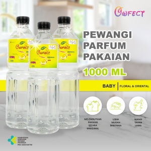 Parfum Laundry aroma BABY SEGAR KALEM LEMBUT Pewangi setrika Pakaian 1 Liter WANGI COD