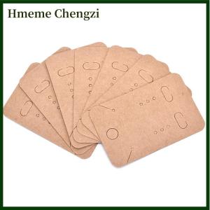 Hmeme 100Pcs Earrings Necklace Holder Display Cards Jewelry Display Kraft Cards Label