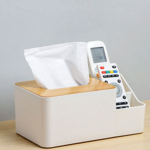Tissue Storage Box Multifunctional Desktop Storage Box with Lid Office Desk Storage Box