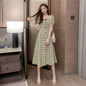 Tsion สวยนะ💕 เดรสยาวลายสก็อตสุดปัง🎊 สวมใส่สบาย ถ่ายรูปสวย📸 สายคาเฟ่ต้องจัดแล้ว