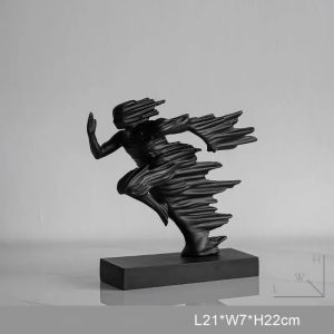 FFBH Creative Character Ornaments Funny Resin Figurines Living Room Modern Art Sculpture Miniature Luxury Nordic Home Decoration H5K8Q