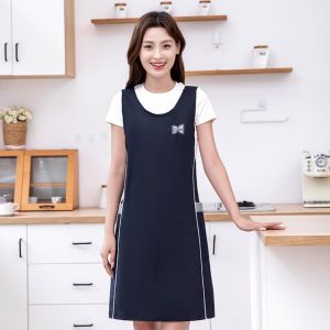 AODDO Chống nước Tạp dề có dây đeo vai ôm sát eo Màu sắc đồng nhất Thoáng khí Áo khoác bếp Di động Chống dầu Đồng phục nấu nướng cho nhà bếp
