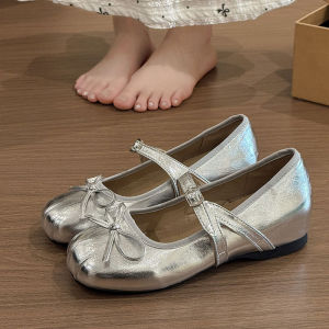 Free Shipping Retro-Style Women’S Shoes With Hidden Heel 2026 Spring New Collection Perfect With Skirts Small Leather Shoes Ballet-Style Evening Shoes