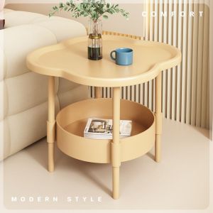 โต๊ะกาแฟ โต๊ะเล็ก รูปทรงดอก มินิมอล วางข้างเตียง โซฟา