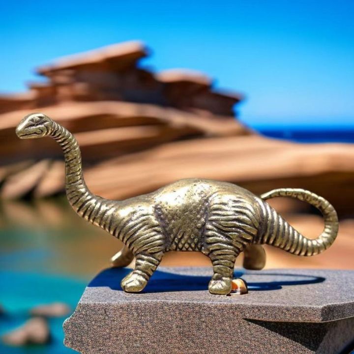 JDTYJDT Vintage Dinosaur Statue Mini Alloy Dinosaur Miniatures Small ...