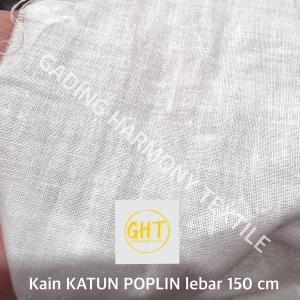 ( per 1 roll ) kain KATUN POPLIN putih beras BW broken white lebar 150 cm bahan baju hem kemeja seragam busana muslim gamis koko kerudung jilbab hijab bergo ikhram ihram ikhrom ihrom manasik haji ikat kepala sorban surban batik membatik ecoprint mori