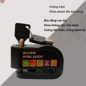 Ổ khóa phanh đĩa Chống trộm có còi báo động kêu to - khóa báo động xe máy