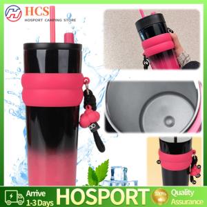 【HCS】 700ml Gradient Color Space Cup 304 Stainless Steel Inner Insulated Cup Leak Proof Large Capacity Water Cups for Road Trips Outdoor Adventures