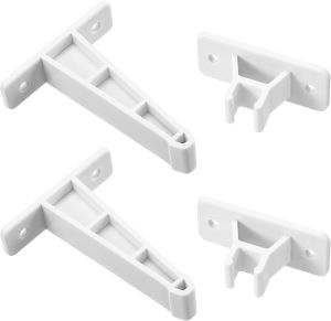 RattanView 2 Packs Camper Door Latch 3 Inch C Style White Plastic for RV