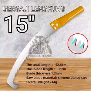 GERGAJI DAHAN KOPI 15" GERGAJI GALAH DAHAN LENGKUNG PRUNING SAW BAJA GRAJI ARIT TARIK BAUT 3
