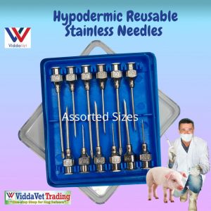 Viddavet 1 dozen Veterinary Needles Assorted Sizes stainless needle 12 pcs stainless needle for crochet stainless