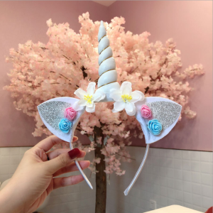 Unicorn Headband Cartoon Birthday Festival Hairband Cute Headwear For Party Hair Accessories For Kid