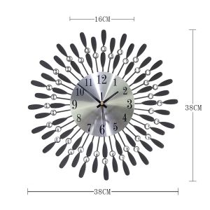 Elegante Art Wall Clock Creative Wall Clock (38/60 cm) Easy to Hang and Battery Powered/Home Life an