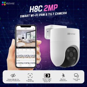 HIKVISION EZVIZ WIFI CCTV CAMERA H8C IP 2MP AI-Human Detection Auto Tracking Smart Wifi 360 Pan/Tilt Color Night Vision