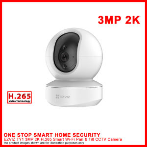 EZVIZ TY1 2K 3MP H.265 Smart Wi-Fi Pan & Tilt CCTV Camera CS-C6N-C0-2C3WF