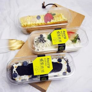 25/50Pcs 280ml Transparent Oval Deli Thick Container With Lid For Salad Mousse Cake Pudding Desserts