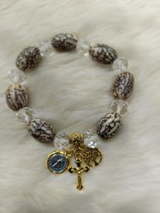 Buto ng SinukuanPangontra sa Ingit with Swarovski Money tree St Benedict Cross Protektion Lucky Charm