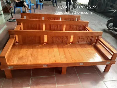 giường gấp gỗ xoan đào 1m6 giá thật