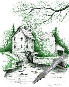 Bút vẽ kỹ thuật Artline - Green