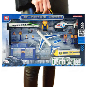 🎉Ready Stock🎉Car Toys Play vehicle Set Police Fire Truck Helicopter 儿童玩具工程车消防车环卫车套盒