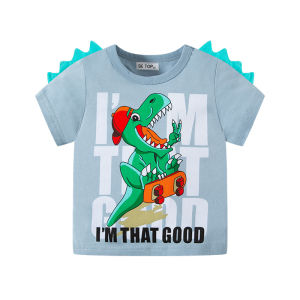 3D Dinosaur Crocodile Safari Animal Boy Cotton T-Shirt Children Top