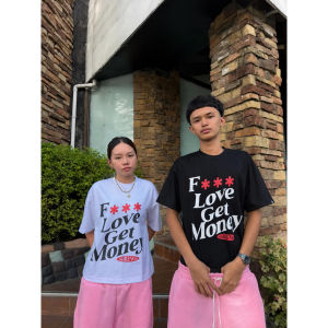 SHREWD "MONEY OVER LOVE" COLLECTION BOXY CROPPED TEE Menswear Streetwear Shirt Crew Neck Tshirt Grap .C