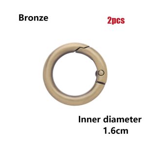 WFYW 2/5pcs High quality Plated Gate Round Push Trigger Spring O-Ring Buckles Carabiner Purses Handbags Bag Belt Buckle Snap Clasp Clip