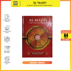 Al Quran 30 Juz - AL Majid A4 HC Al Quran Terjemah dan Tajwid Warna lengkap - Alquran Besar