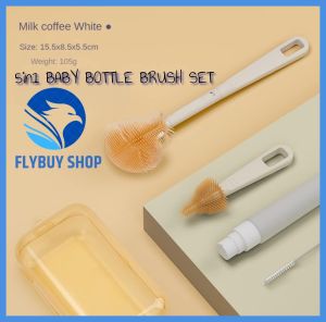 FLYBUY SHOP Baby Bottle Brush Kit Silicone Bottle Soap Dispenser Travel