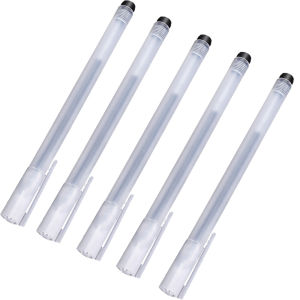 【Free Shipping】1/5Pcs Simple Large Capacity Matte Gel Pen Black 0.5mm Fine Point Signature Pens Office School Stationery