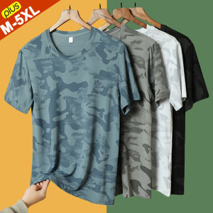 Free Ship Summer T-Shirts Men Quick Dry Camouflage Tshirt Male Tee Shirt Man Tops Fishing Wearing Running Clothing Puls Size 5XL