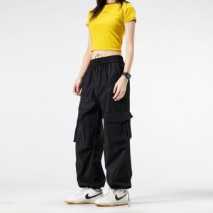 Pants For Women Thick Double Lining Baggy Jogger High Waist Cargo Wide Leg Loose Casual Trouser