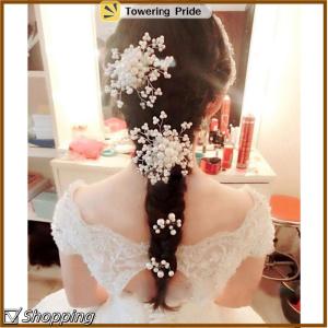 [Towering Pride] Ghim Cài tóc đám cưới hoa kẹp đính ngọc trai cô dâu đính kim cương pha lê phù dâu
