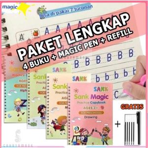 Sank Magic Book / Buku latihan menulis anak 1 set isi 4 buku