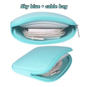 (6-8 Inci)Sponge Beg Organizer USB Charger Earphone Elektronik Kemas PowerBank Gadget Storan Wayar Storage Bag Pouch USB Charger Ear Phone Electronics Neat Wire Power Bank Gadget Storage Bag Pouch电子收纳包