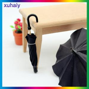 xuhaiy บ้านตุ๊กตา1:12จำลองขนาดเล็กร่มสีดำขนาดเล็กอุปกรณ์ตกแต่งของเล่นเครื่องประดับฉากขนาดเล็กย้อนยุค