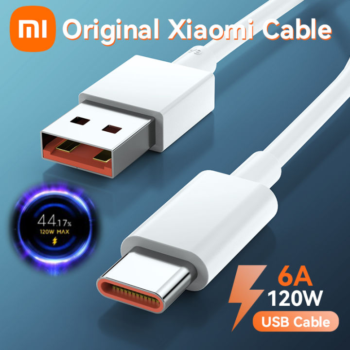 Xiaomi-cargador de Cable Usb Tipo C 6A Original, dispositivo de carga rápida  Turbo Tipo C de 120w, para Mi 12, 11, 10 Pro, 9, Poco Redmi Note K30S