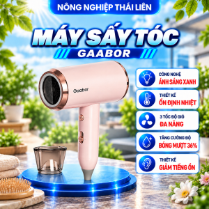 Máy sấy tóc Gaabor công suất 1000W HD-N1000D sấy nhanh 2 chiều nóng lạnh độ ồn thấp - Chính Hãng