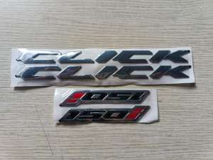 Vmr 4pcs 3d Honda Click 125i 150i V2 150 125 V3 Emboss Letter Emblem Waterproof Badge Decal Tank Wheel Soft Sticker For Motorcycle Decor Sticker
