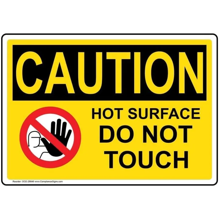 【New Arrivals】 CAUTION Hot Surface Do Not Touch OSHA Label Decal inch ...