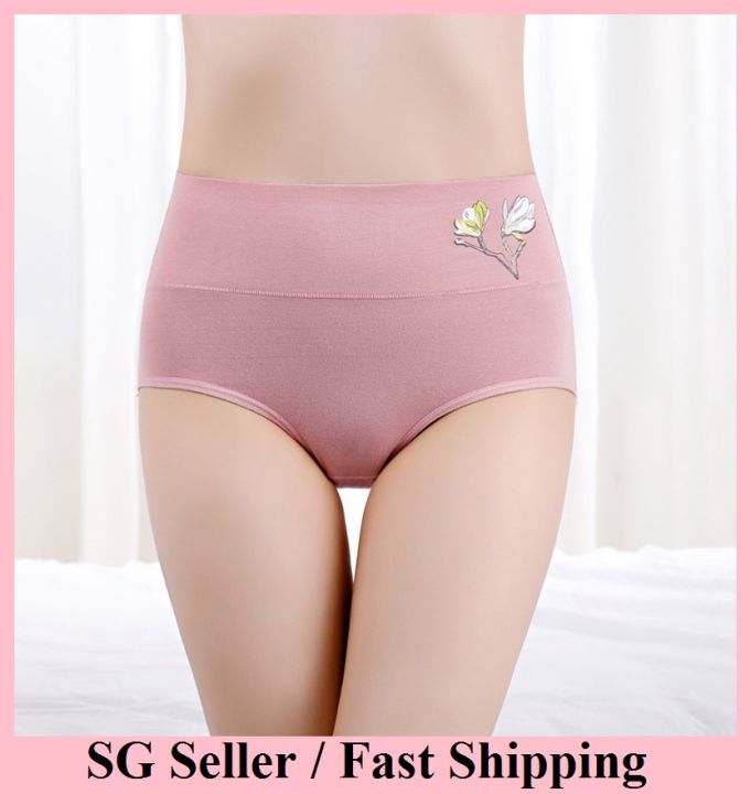 Women's Cotton Underwear Tummy Control High Waisted Briefs Ladies Panties  Regular & Plus Size 5 Pack