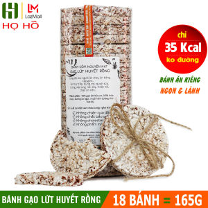 Bánh ăn kiêng gạo lứt huyết rồng (18 bánh = 165g) - gạo lứt Họ Hồ Ngọt tự nhiên thơm mùi gạo lứt Siêu ngon ăn vặt văn phòng bánh kẹo ăn vặt