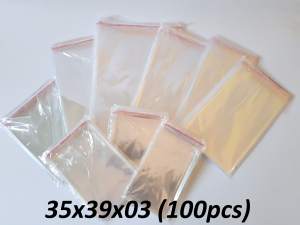 Plastik Seal OPP 35x39x03 (100 lembar) / Plastik Lem 35 x 39 x 03 Bening Rekat Kaos Baju Kemeja Celana Jaket