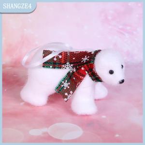 【SHANGZE4】 Giáng Sinh Dễ Thương Đổ Xô Gấu Trắng Cây Giáng Sinh Đồ Trang Trí Xmas Treo Cây Mặt Dây Đồ Chơi Trang Trí Quà Tặng Cho Cô Gái Cậu Bé Kid