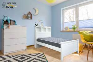 KingKoil Wooden Storage Single Bed Set