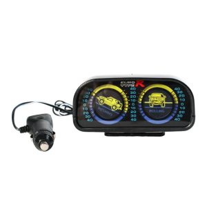 LGJGHJG 12V ค่ะ รถวัดระดับเอียง พร้อมไฟ LED จอแสดงผลแบบดิจิตอล เข็มทิศรถยนต์ LED inclinometer ใช้งานได้จริง การวัดที่แม่นยำ เครื่องวัดความชันของรถ ออฟโรด
