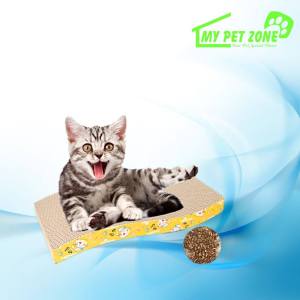 Cat Cat S Shape Scratch Board Cat Scratcher 45*21*4CM (Free Catnip)